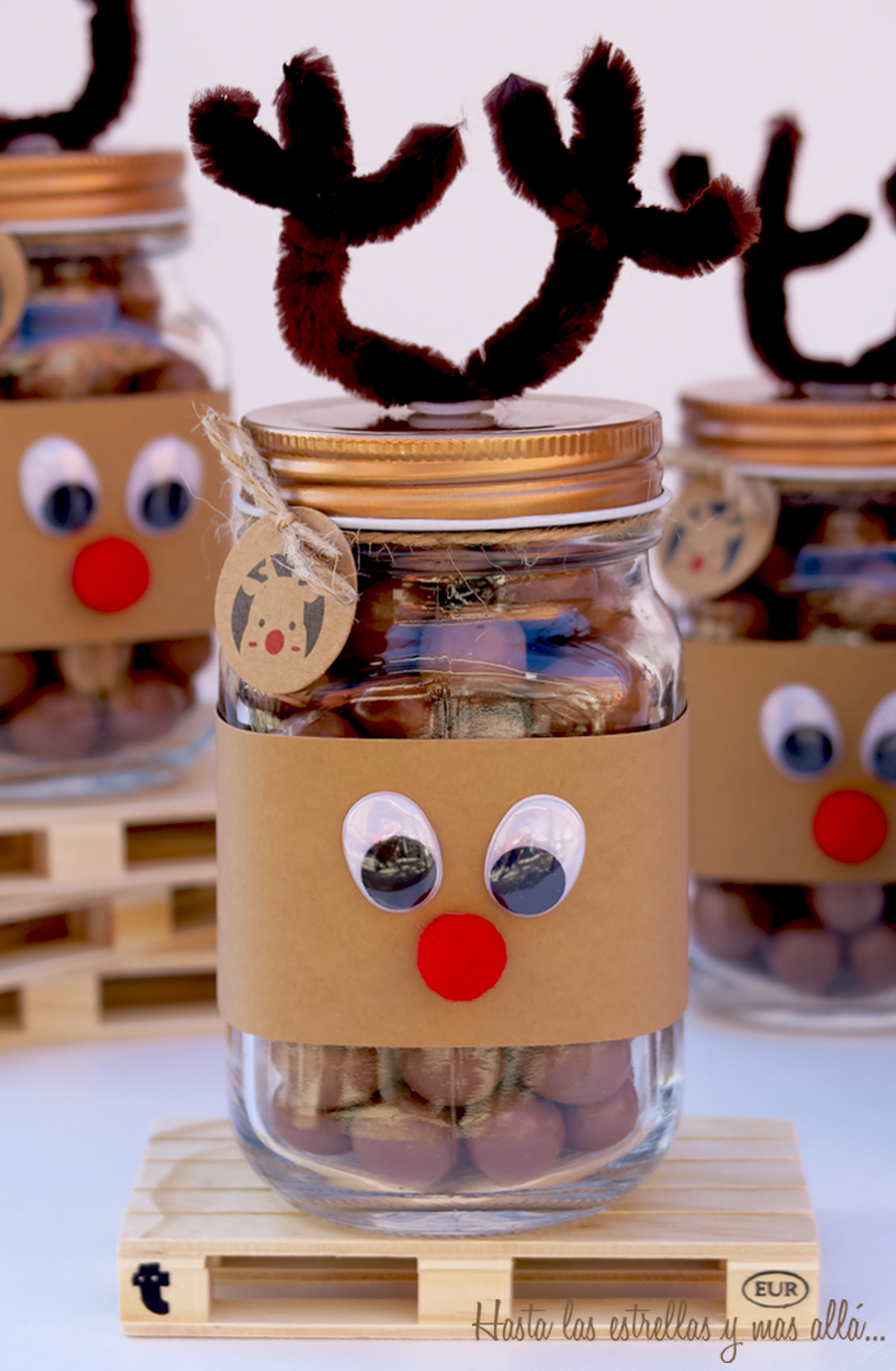chocolate christmas reinder mason jar jarra reno navideño con chocolate