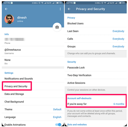 Cara Menghapus Akun Telegram Secara Permanen Pada Android Iphone