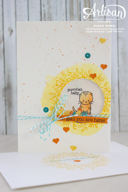 Circle of Spring + Made with Love Kitty Card ~ Susan Wong