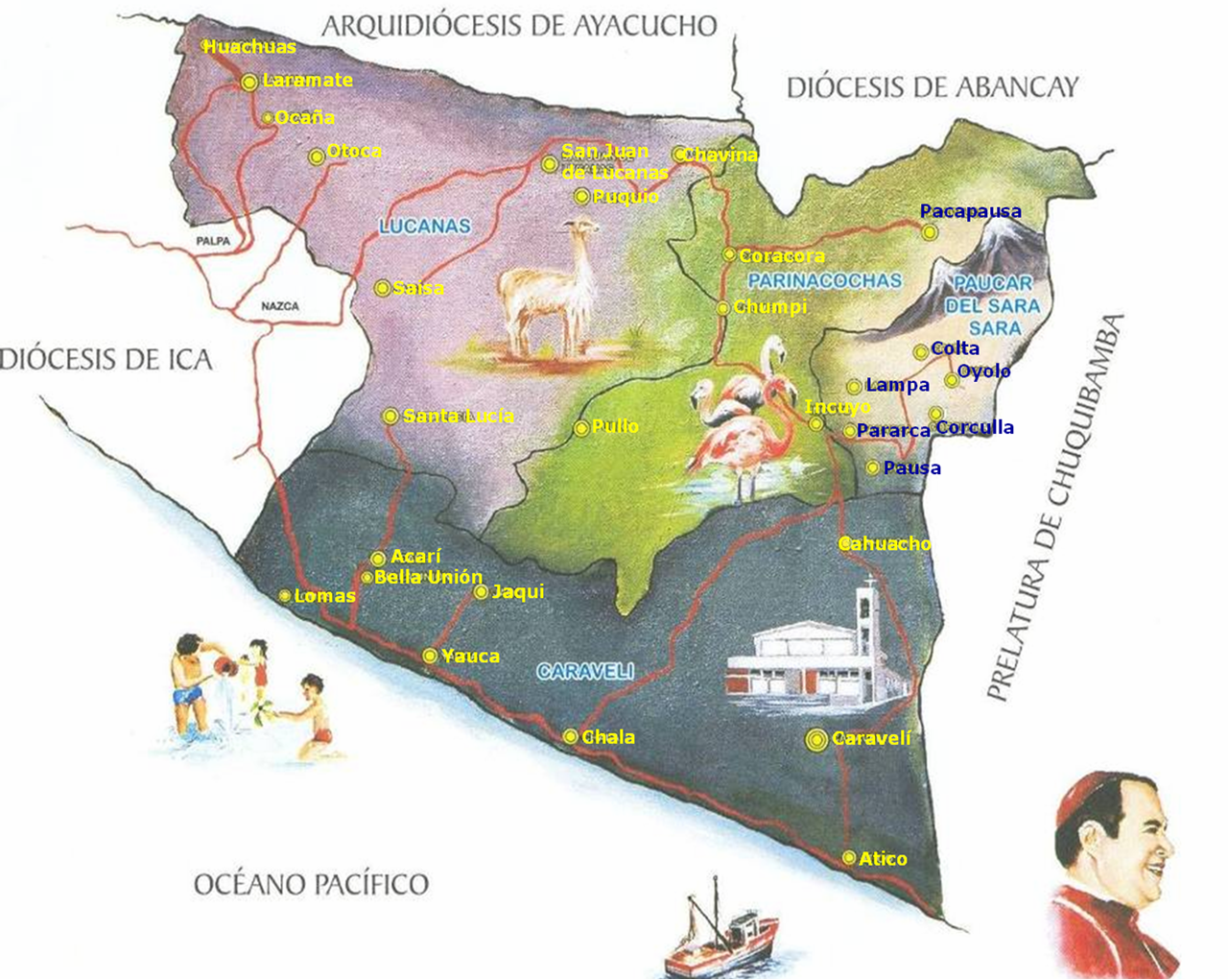 Prelatura De Caravelí Mapa De La Prelatura De Caravelí
