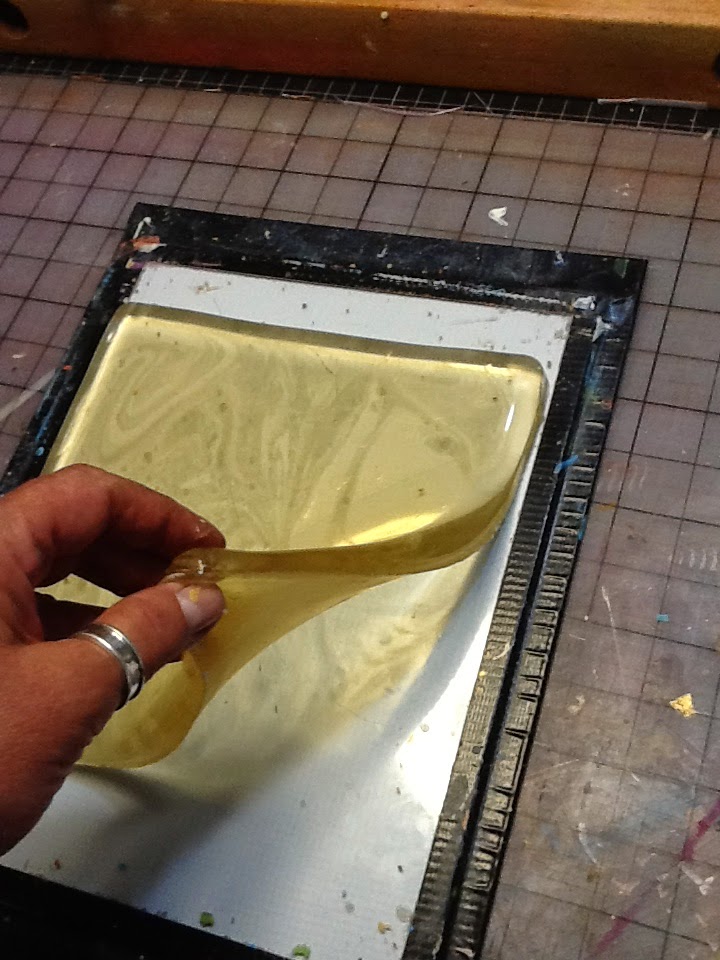 Art Unstructured Homemade Gelatin Printing Plate