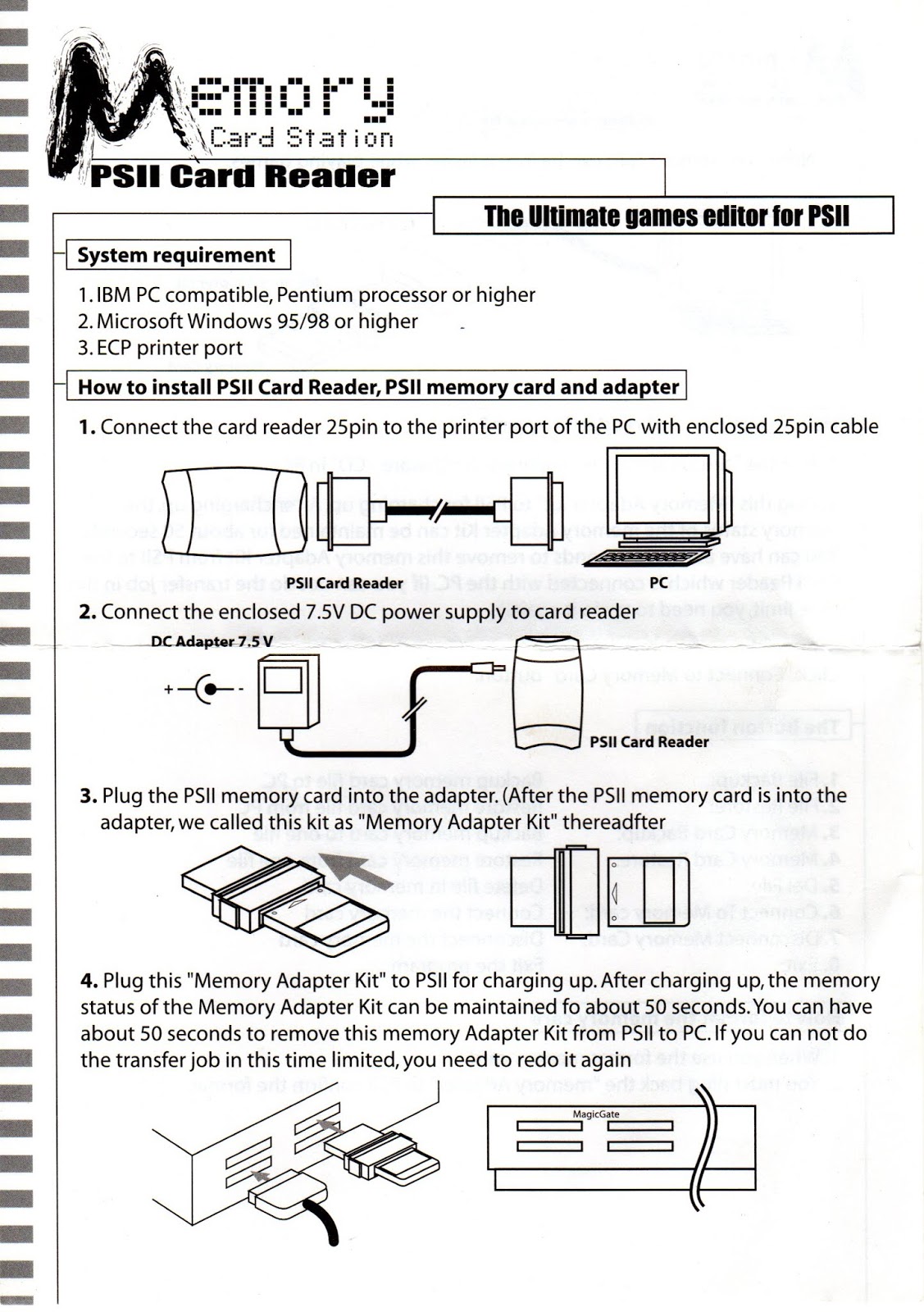 MEMORY CARD STATION PS2 CARD READER