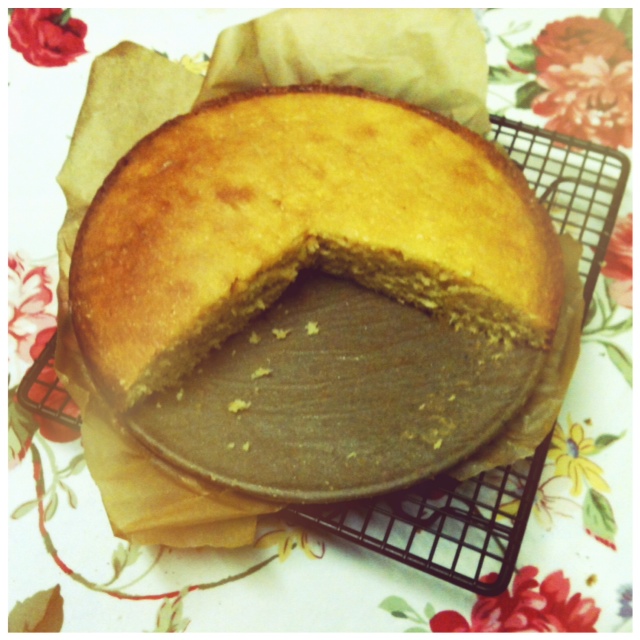 Katie Bake duck egg sponge cake