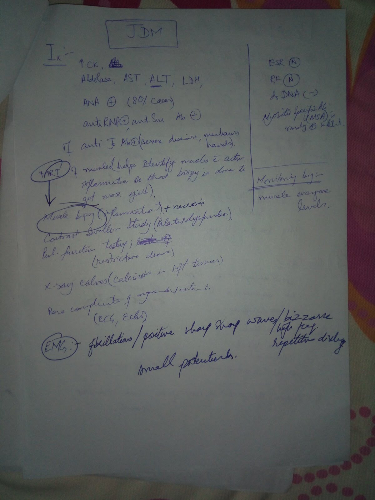 Histology Slides Database JDM case management long case short case