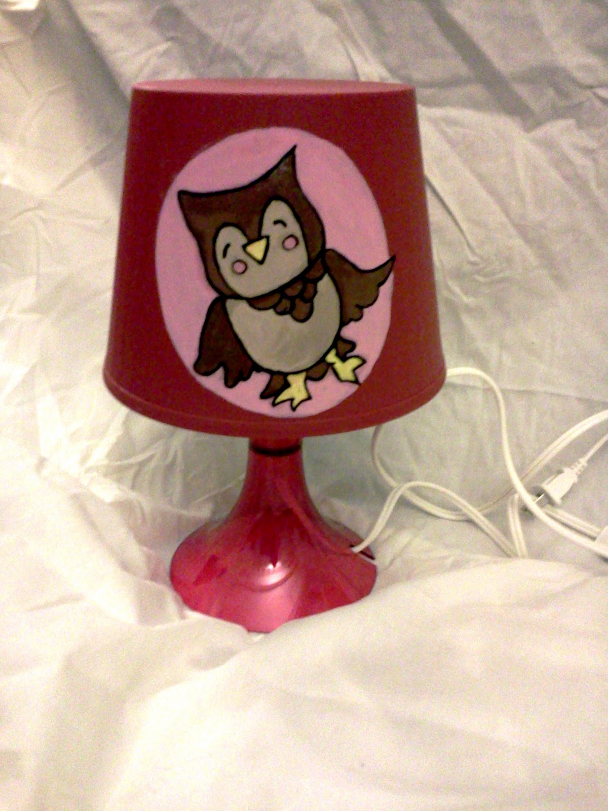 Things and Such Owl Challenge 3 Cute Owl Painted Lamp