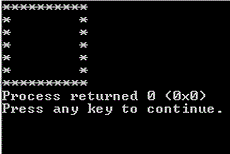 C++ Program to print box shape using for loop ~ C++ Programming ...