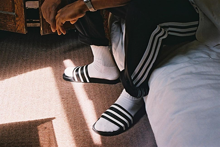 adidas slides and socks