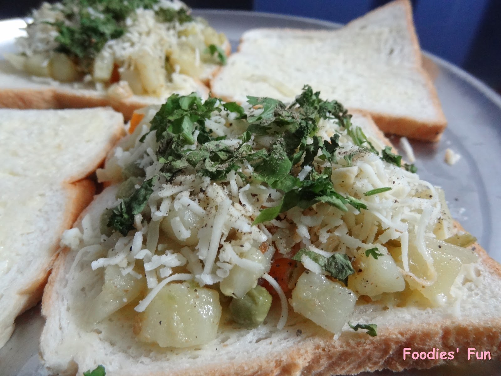 Foodies' Fun... Vegetable Toast Sandwich