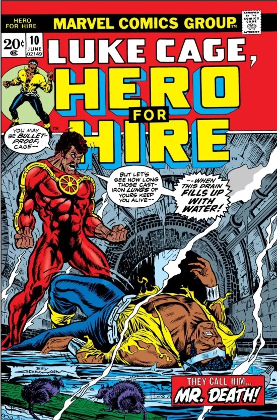 Portada de Luke Cage, Hero for Hire #10, obra de Billy Graham