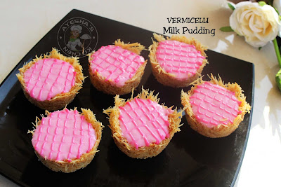 milk pudding rose milk pudding vermicelli easy simple pudding party desserts unique pudding recipes no chinagrass pudding no gelatin recipes ayeshas kitchen pudding recipes