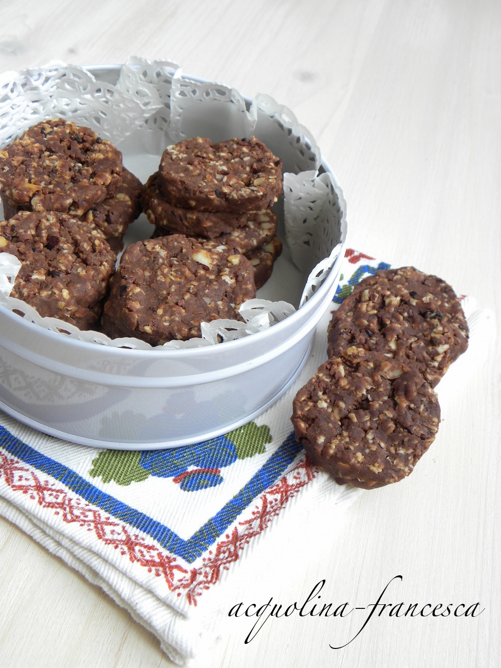 Acquolina: Biscotti "senza" (burro e uova) al cacao