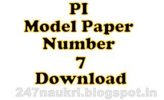 PI Model Paper Number 7 Download