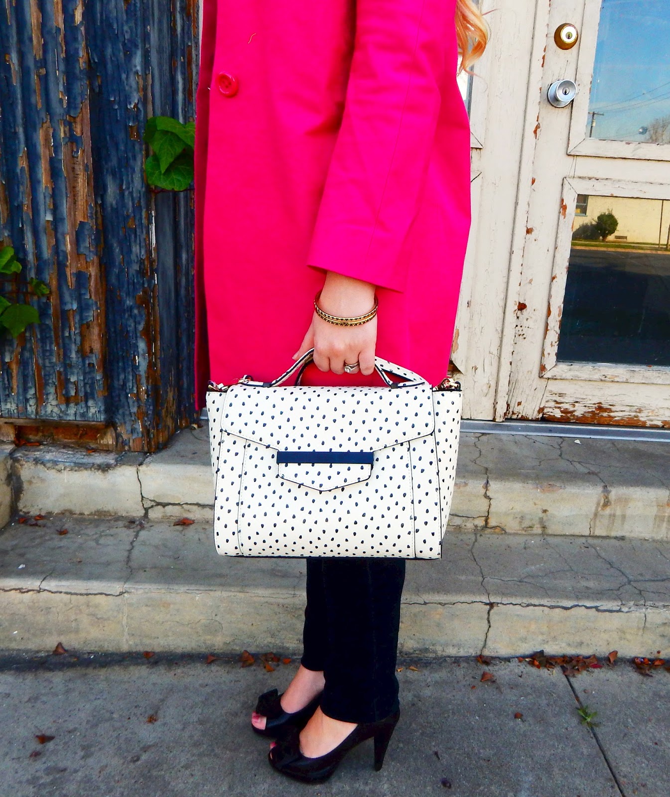 Pink Kate Spade Bow Coat Outfit