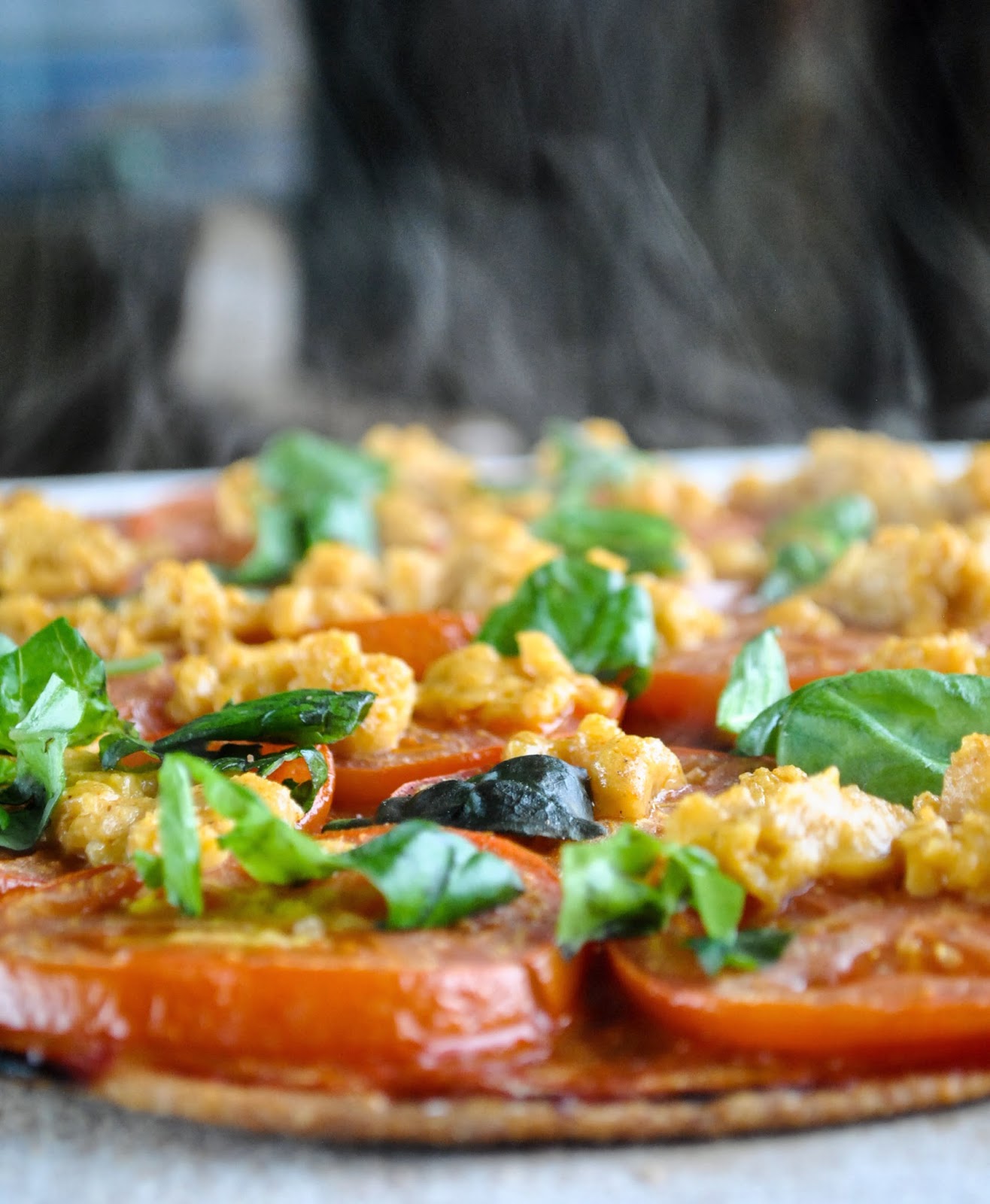 Vegan pizza Margherita VeganSandra