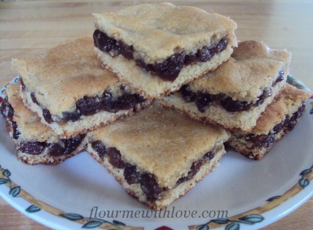 Raisin Filled Cookie Bars ~ Flour Me With Love