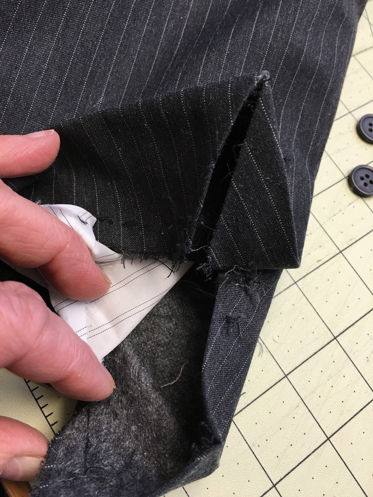 hemming suit jacket sleeves