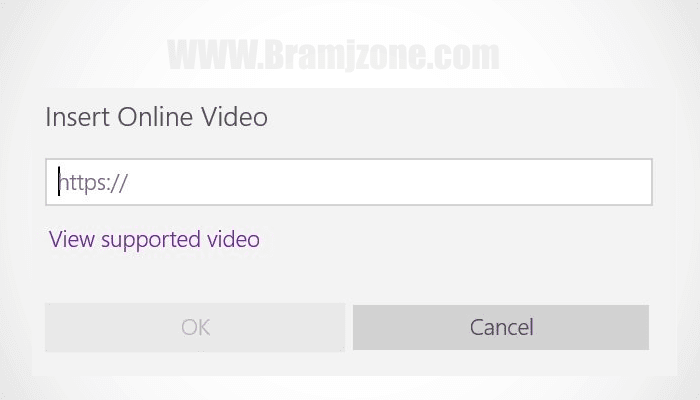 امكانية تضمين فيديو في OneNote
