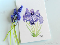 watercolor grape paintings hyacinths copy painting hyacinth flowers purple creative engh elise smallest ever