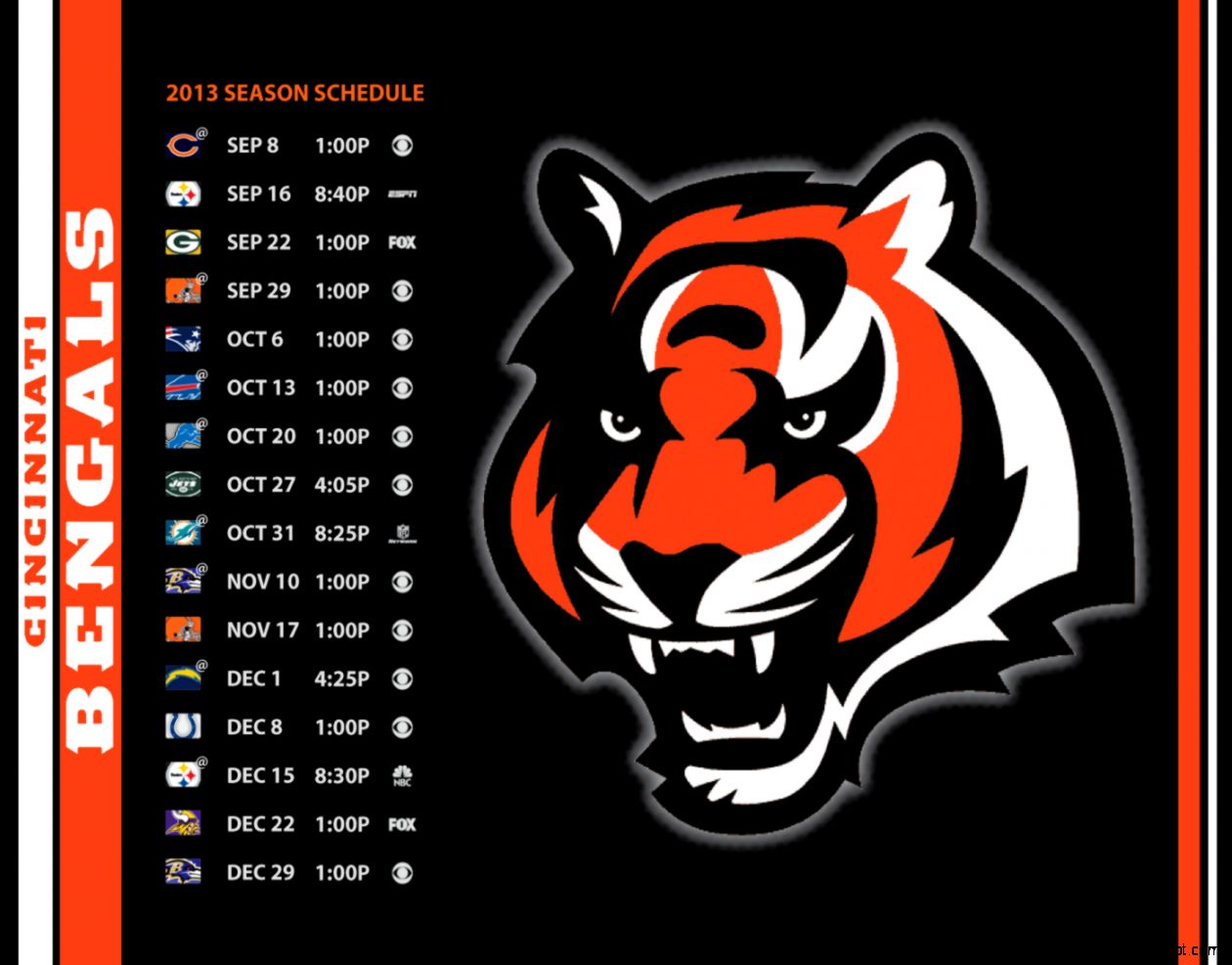 Cincinnati Bengals Schedule