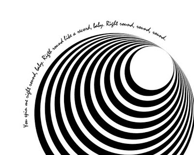 concentric circles poster with text