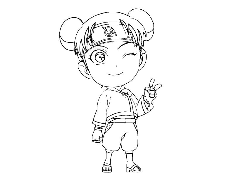 Tenten Coloring Random Teenager.