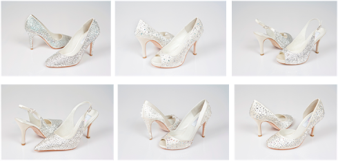 Designer Luxury Bridal Wedding Shoes decorated with Swarovski Crystals from Crystal Couture