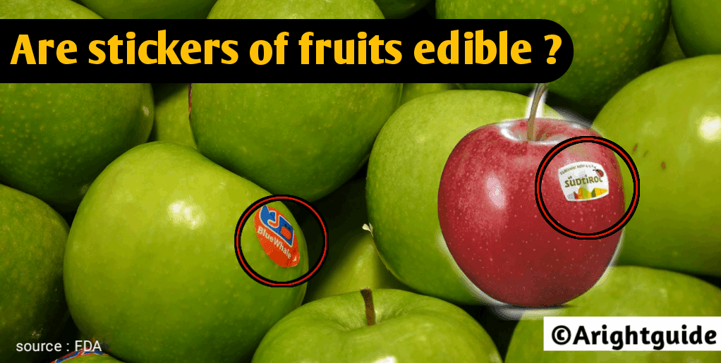 Are the sticker label on fruits edible? And glue used to stick them edible?