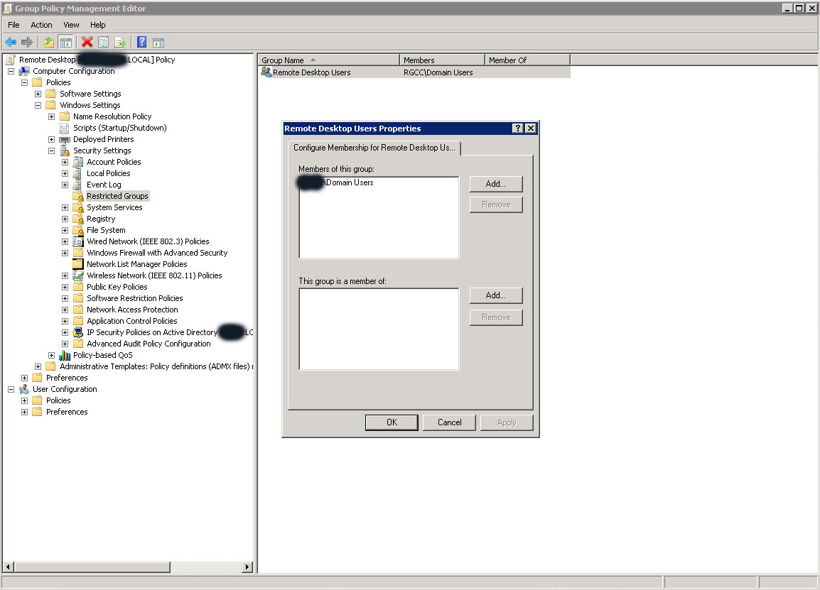 Ενεργοποιηση Remote Desktop μεσω Group Policy.