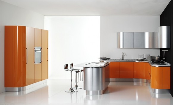 Cabinets for Kitchen: Pictures of Orange Kitchen Cabinets