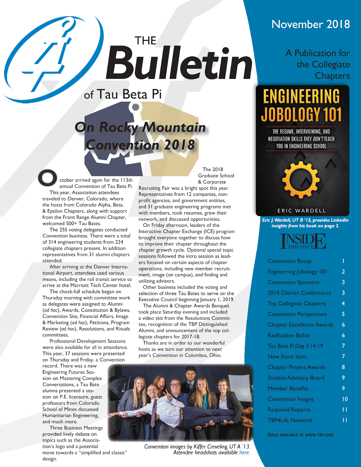 Engineering Jobology 101 featured in Tau Beta Pi's publication The Bulletin