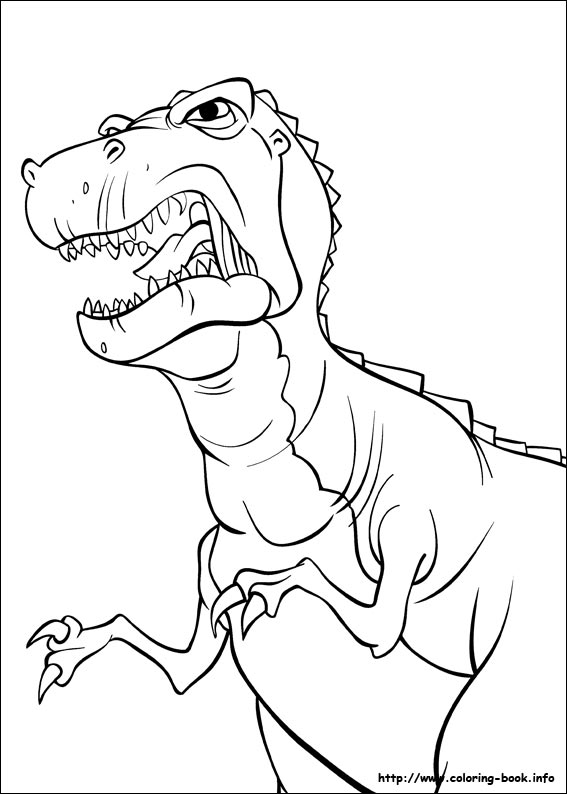 FUN & LEARN : Free worksheets for kid: ภาพระบายสีไดโนเสาร์ Dinosaur