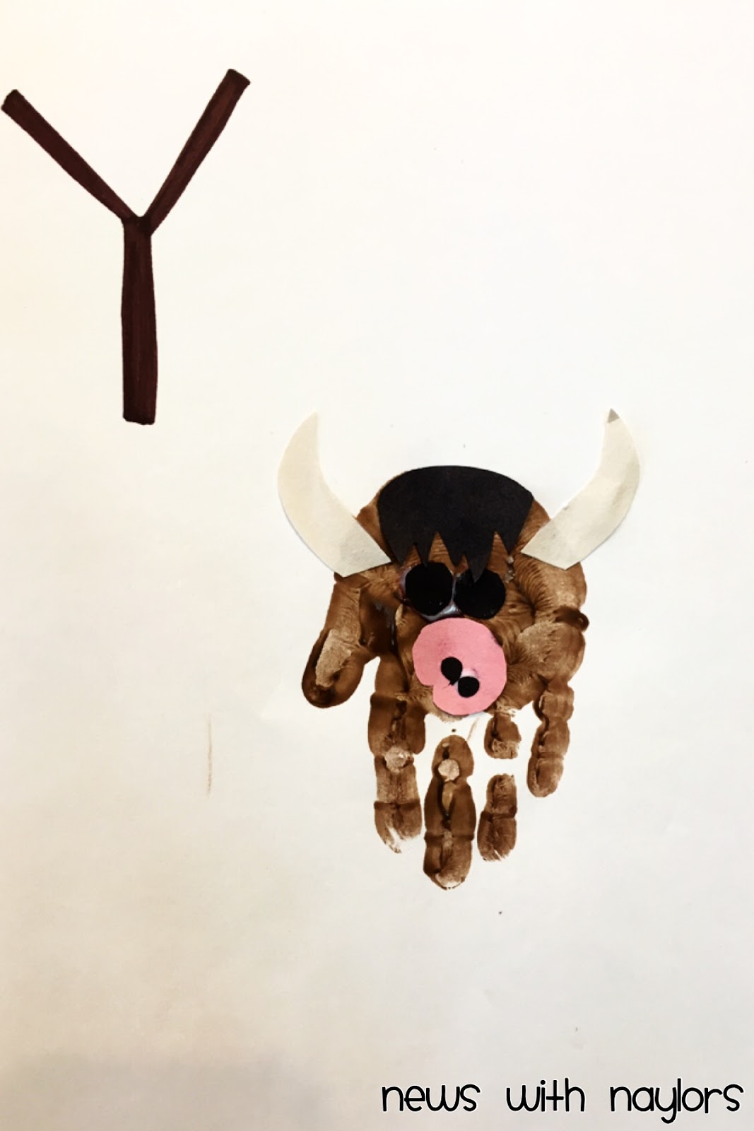 Letter Y Yes! Alphabet Review, Letter Y Book, Letter Y Handprint Art