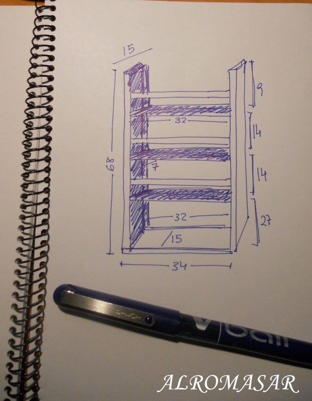 ALROMASAR: Especiero/estante a medida.