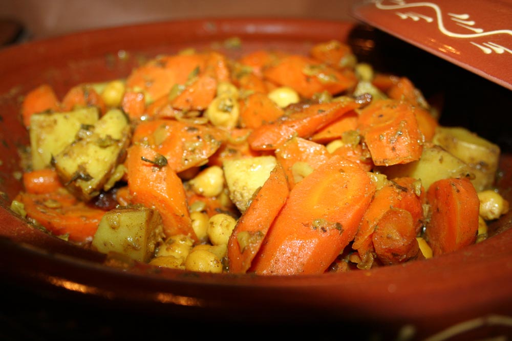 Fat vs. Phat Moroccan Vegetarian Carrot and Chickpea Tagine