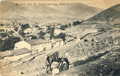 Part of Bitola – view toward Pelister. Bitola during WW1
