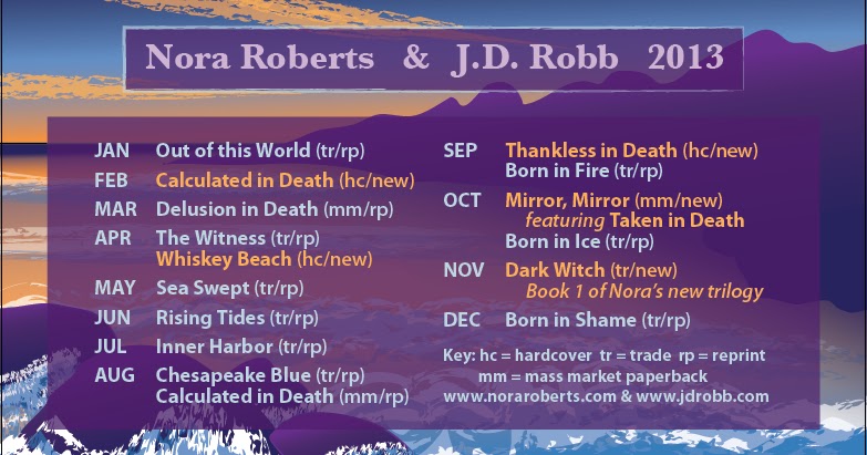 Bea's Book Nook: Nora Roberts 2013 Release Schedule