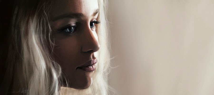 14-Daenerys-Targaryen-Ania Mitura-GoT-Game-of-Thrones-Digital-Paintings-www-designstack-co