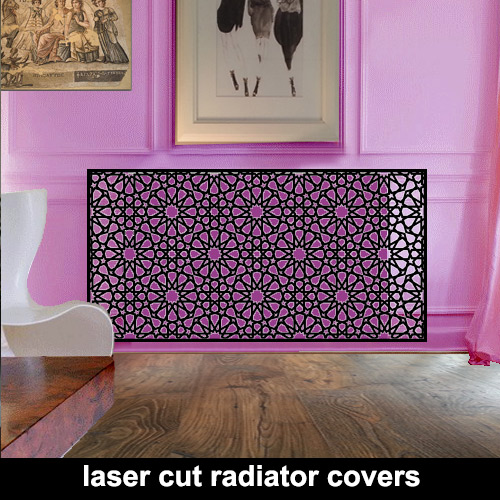 Laser cut metal radiator covers