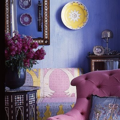 Purple  Yellow Room on Inspiration   Mediterranean Moroccan Style Decor Ideas