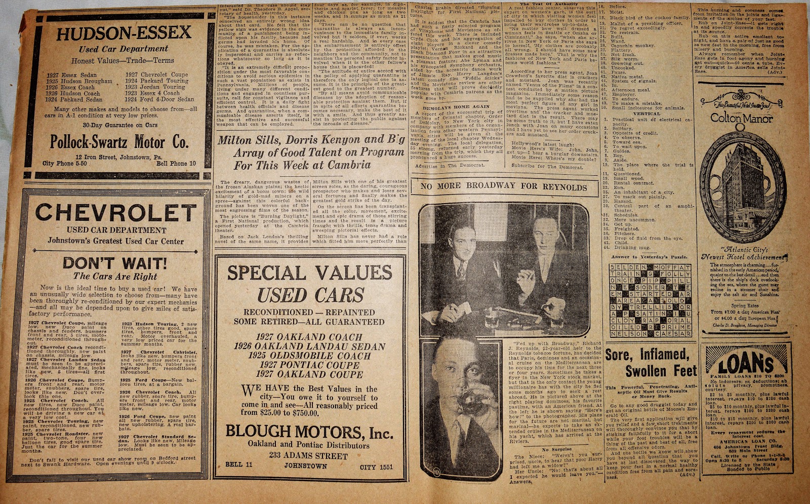 Old Johnstown Newspapers May 8, 1928 The Johnstown Democrat