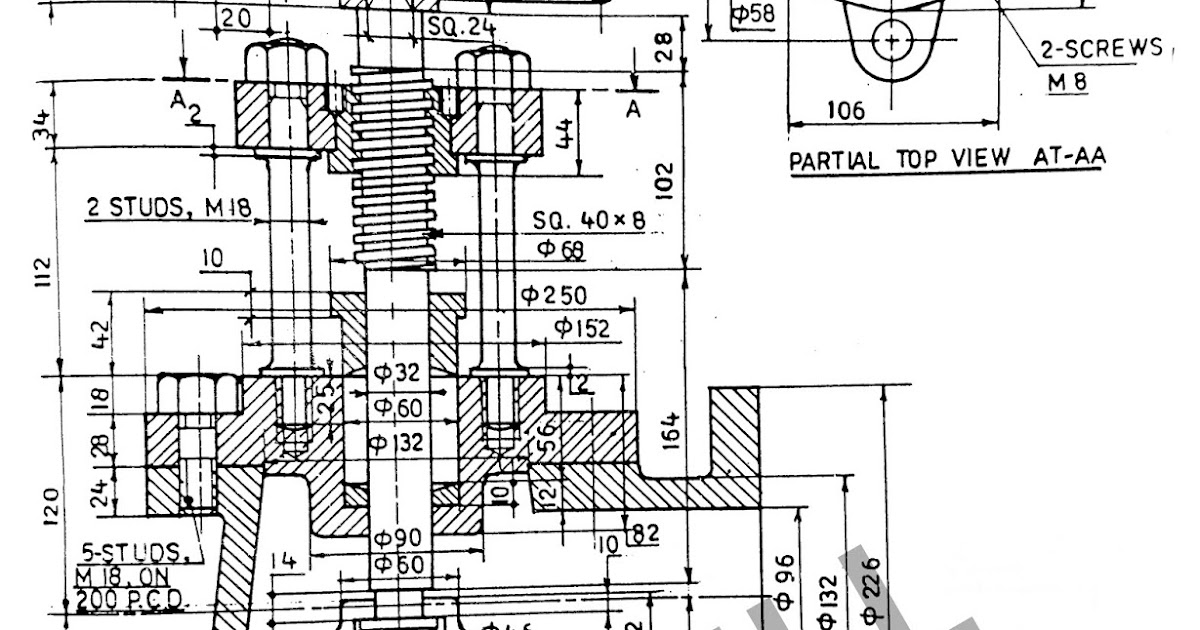 Mechanical Machine Design: Steam Stop Valve Assembly Drawing Full