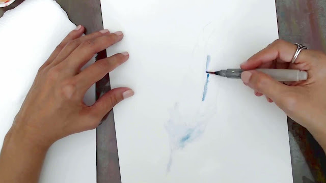 Pintando uma Pena com Aquarela Pintando uma Pena com Aquarela