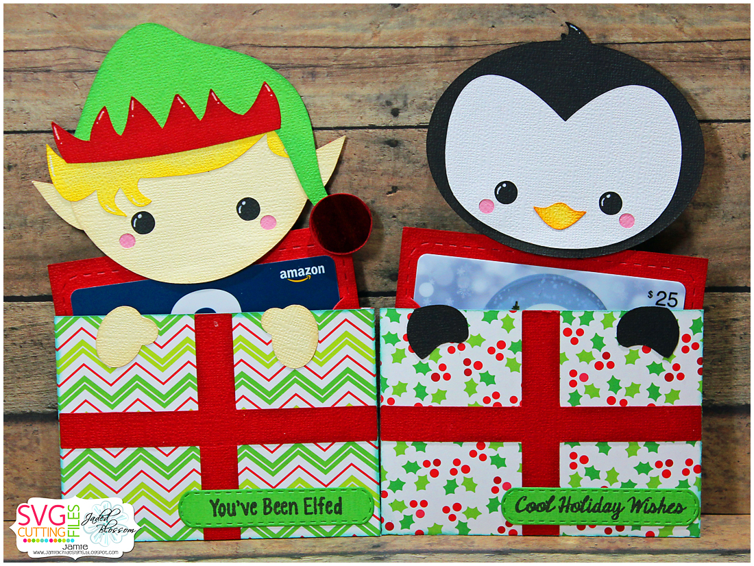 SVG Cutting Files Christmas Giftcard Holders