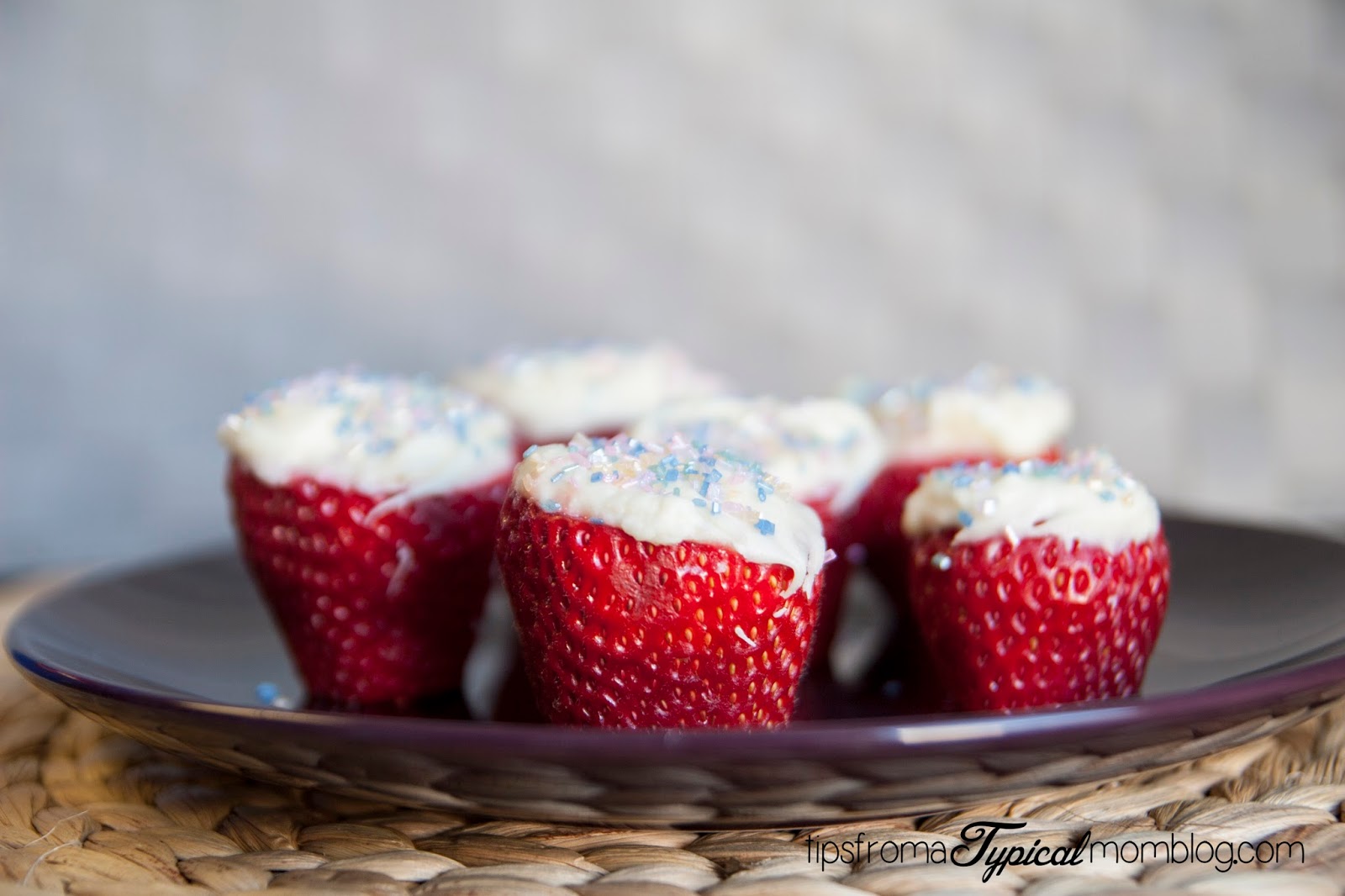 Sweet Cream Cheese Stuffed Strawberries with White Chocolate. Perfect for Easter or any Spring party. From Tips From a Typical Mom