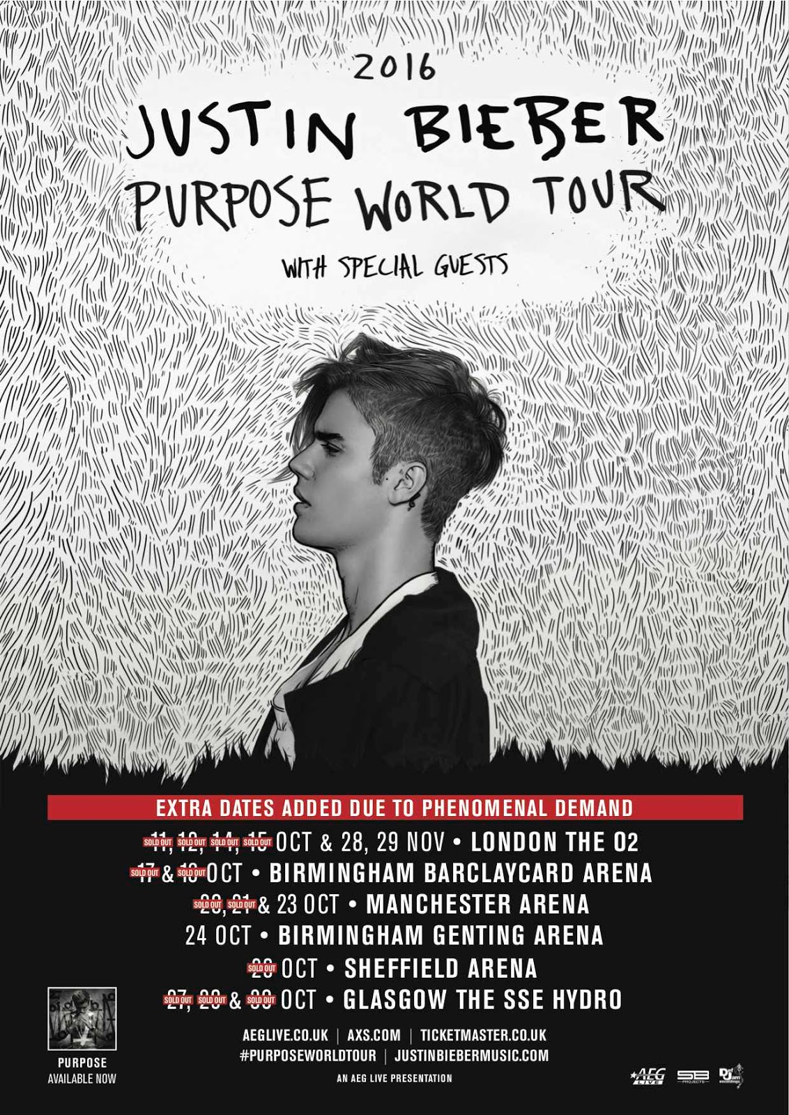 Justin bieber tour dates