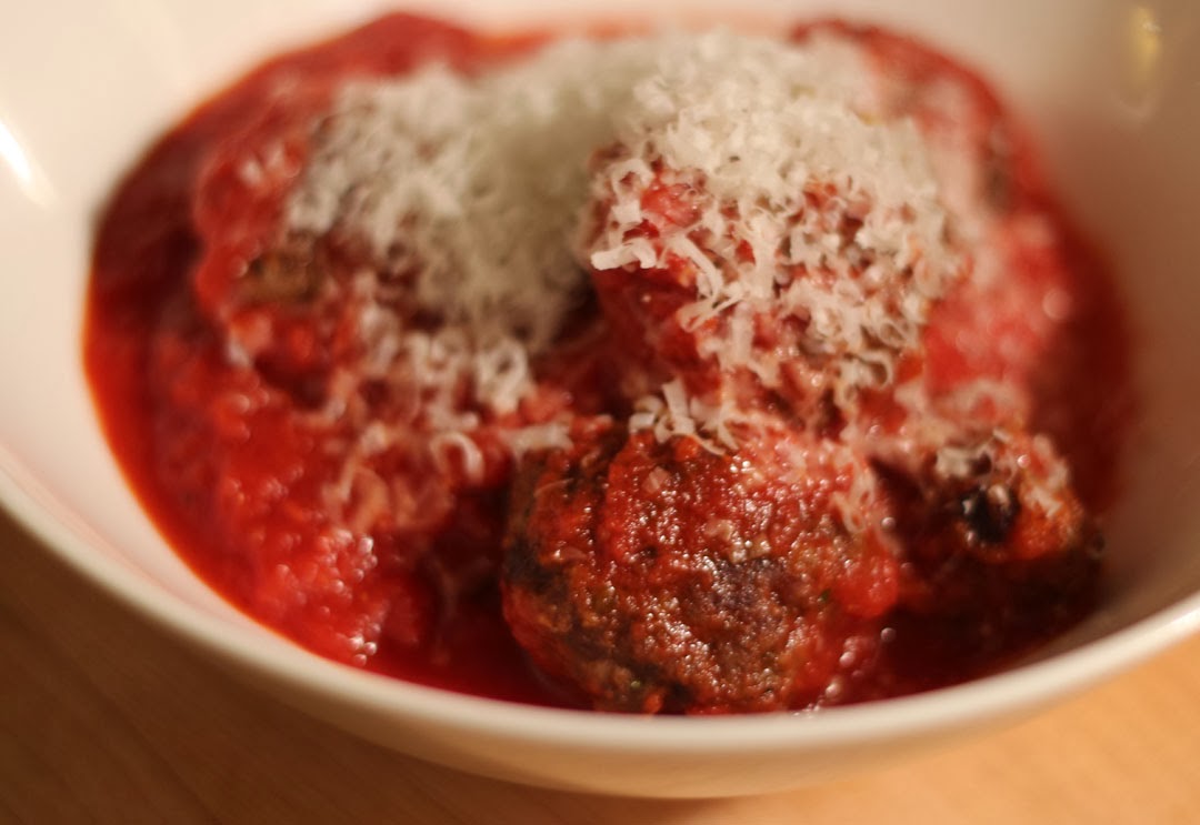 66 Square Feet (The Food) Meatballs with pine nuts and currants