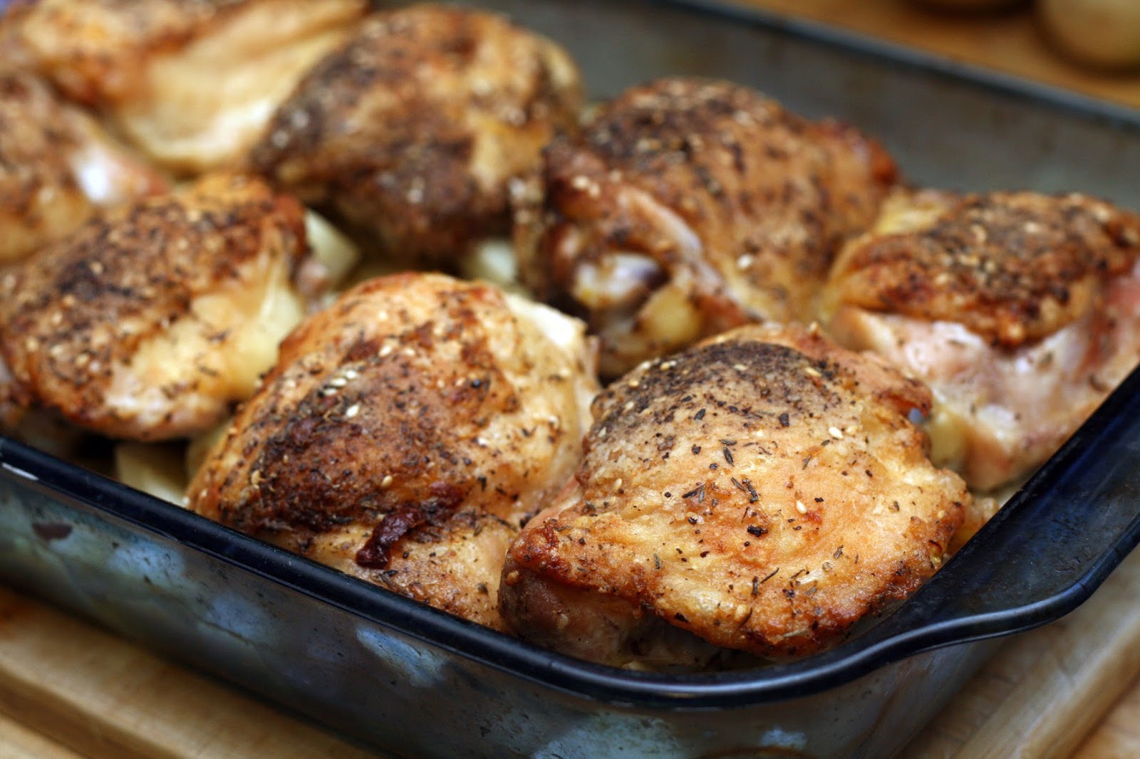 Za’atar Chicken Thighs with Potatoes and Onions Coconut & Lime