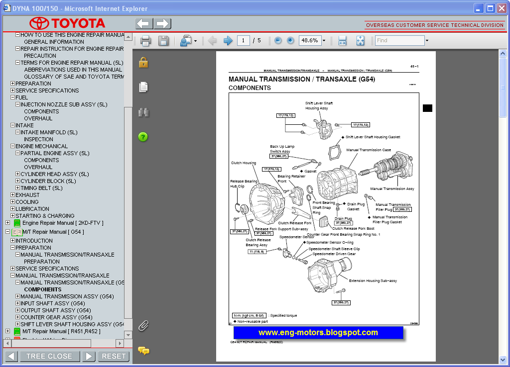 AUTOTECH4YOU Toyota Dyna 100/150 Service Manual Full (3/2007)