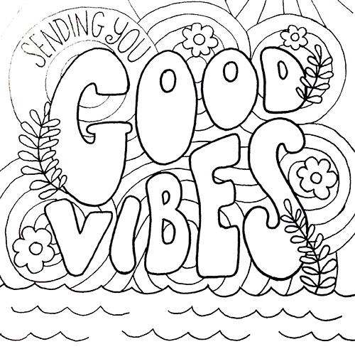 Good Vibes Coloring Book Download Fun Camp Smartypants Daily Drawing