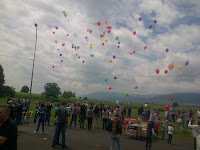 Prestation lâcher ballons hélium : AD HOC SONO, Alsace, Haut-Rhin, Colmar, Obermorschwihr.